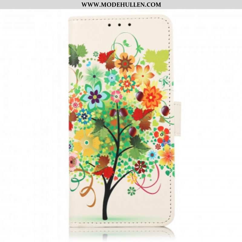 Flip Case Für Xiaomi Redmi Note 10 5G Blühender Baum