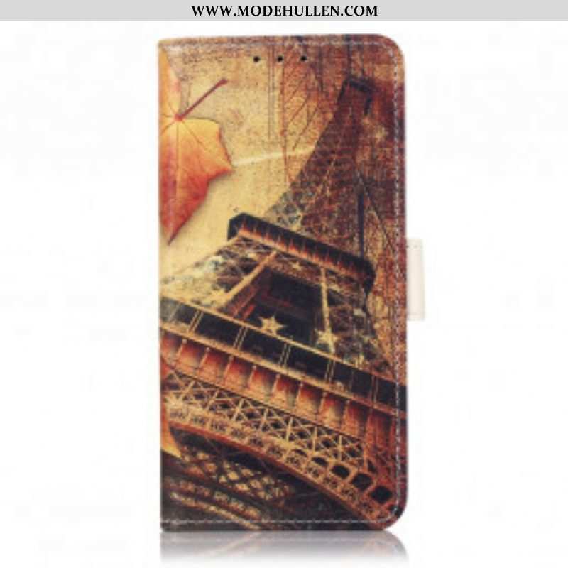 Flip Case Für Xiaomi Redmi Note 10 5G Eiffelturm Im Herbst