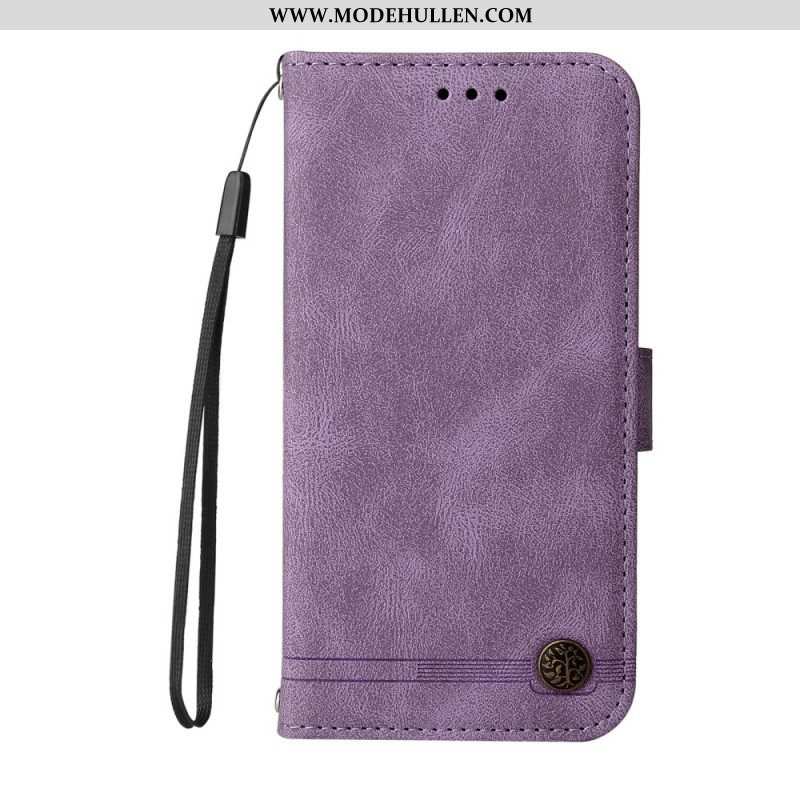 Flip Case Für Xiaomi Redmi Note 10 Pro Nieten Und Riemen Aus Kunstleder