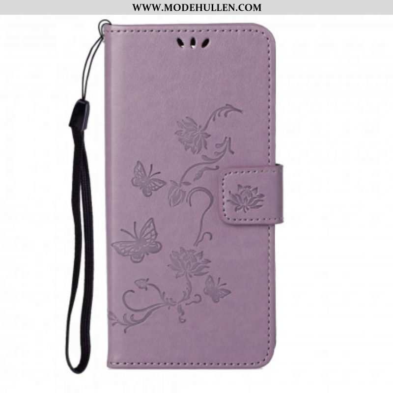 Flip Case Für Xiaomi Redmi Note 10 Pro Schmetterlinge Und Blumen