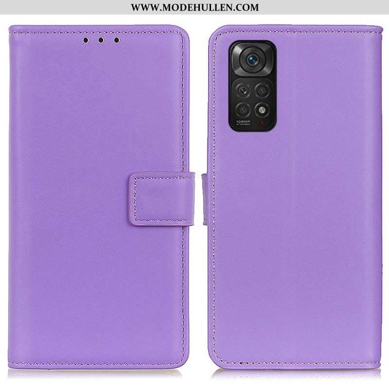 Flip Case Für Xiaomi Redmi Note 11 / 11S Schlichtes Kunstleder