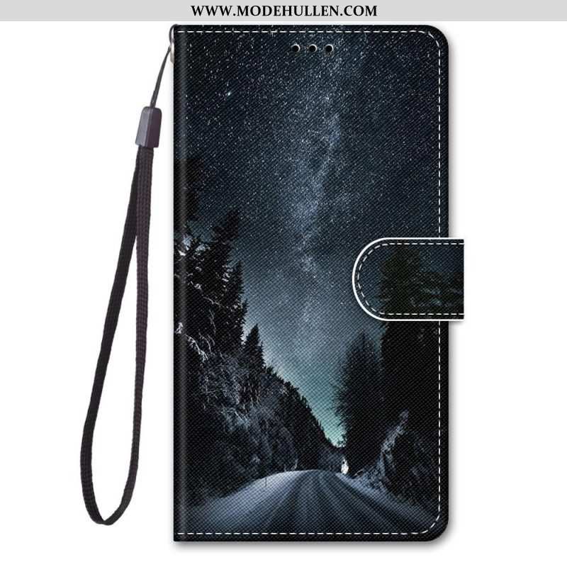 Flip Case Für Xiaomi Redmi Note 11 Pro Plus 5G Mit Kordel Lanyard-landschaft