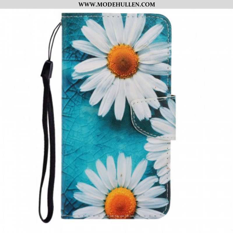 Flip Case Für Xiaomi Redmi Note 11 Pro Plus 5G Mit Kordel Tanga-gänseblümchen