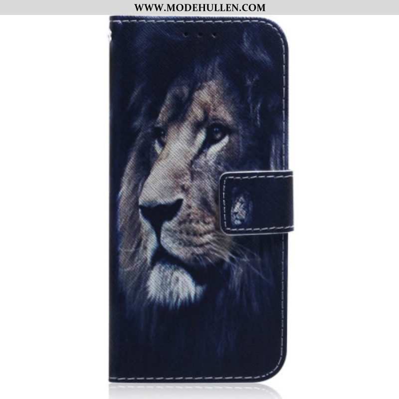 Flip Case Für Xiaomi Redmi Note 12 4G Träumender Löwe