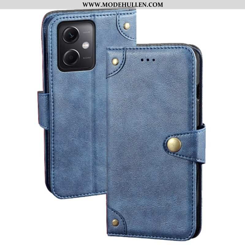 Flip Case Für Xiaomi Redmi Note 12 5G Magnetischer Knopf