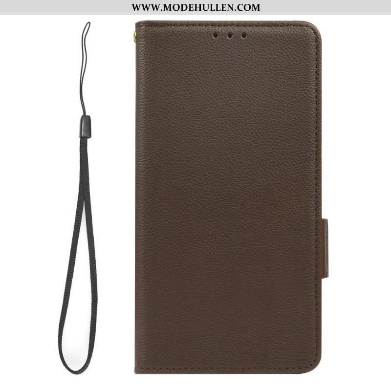 Flip Case Für Xiaomi Redmi Note 12 5G Ultrafeiner Litschi-stil