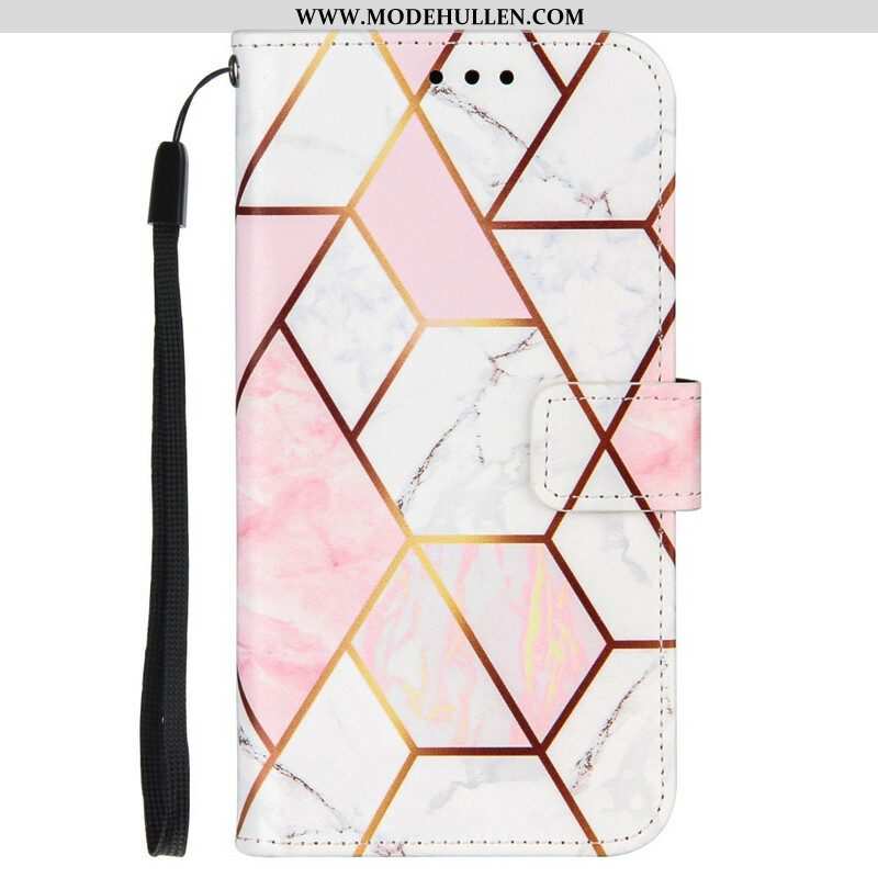 Flip Case Für iPhone 13 Mini Geometrischer Marmor