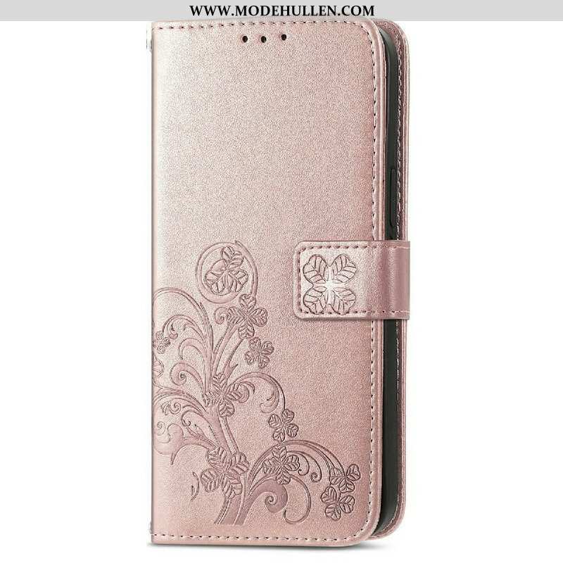 Flip Case Für iPhone 13 Mini Mit Kordel Schmetterlings- Und Blumenarmband