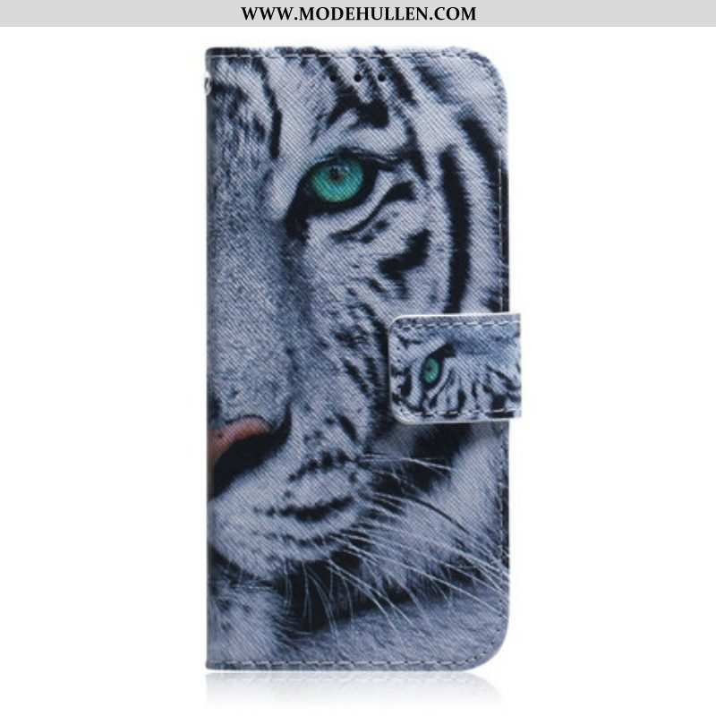 Flip Case Für iPhone 13 Mini Tigergesicht