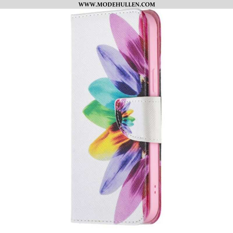 Flip Case Für iPhone 13 Pro Max Aquarellblume