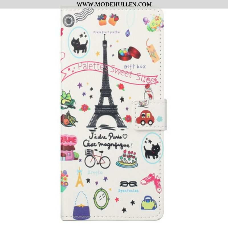 Flip Case Für iPhone 13 Pro Max Ich Liebe Paris