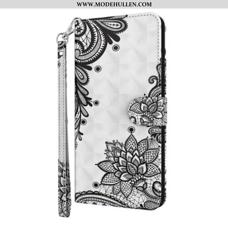 Flip Case Für iPhone 13 Pro Max Spitzenblumen