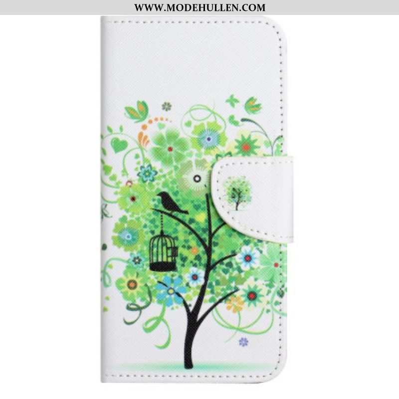 Flip Case Für iPhone 14 Pro Grüner Baum