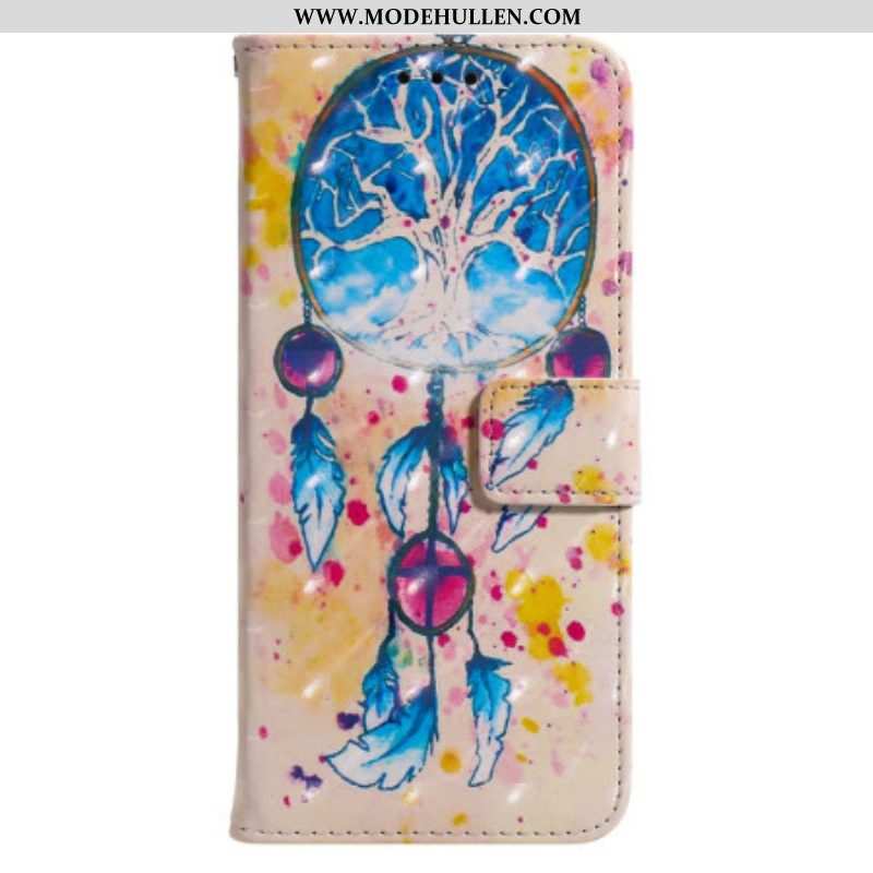 Flip Case Für iPhone 14 Pro Max Aquarell-traumfänger