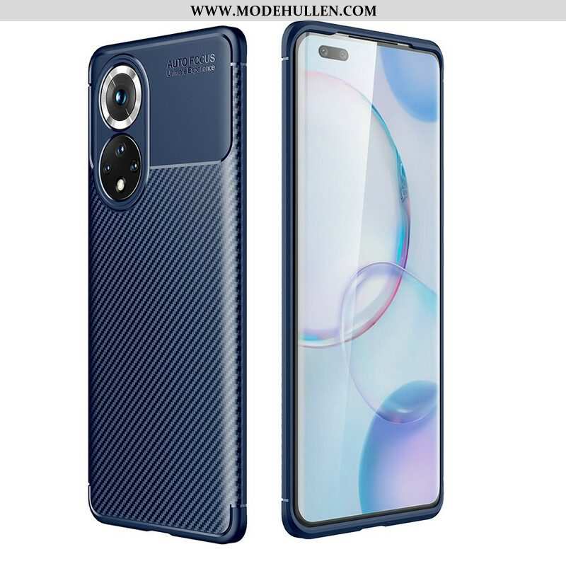 Handyhülle Für Honor 50 Pro Pro Flexible Carbonfaser-textur