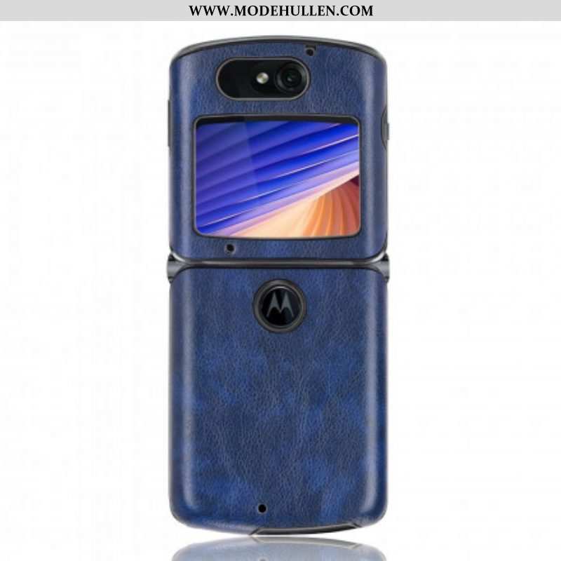 Handyhülle Für Motorola Razr 5G Litschi-kunstleder