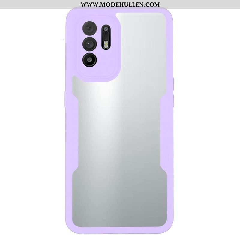 Handyhülle Für Oppo A94 5G Hybride Transparente Farbige Kanten