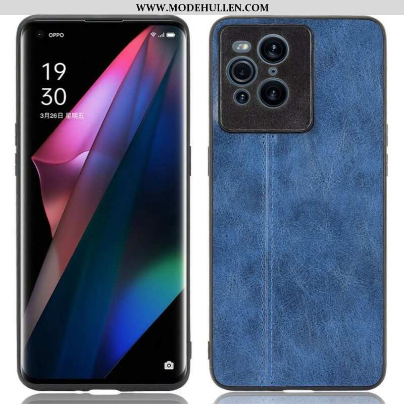 Handyhülle Für Oppo Find X3 Pro Couture-ledereffekt