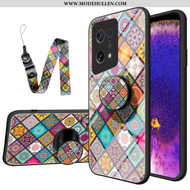 Handyhülle Für Oppo Find X5 Patchwork-magnethalter