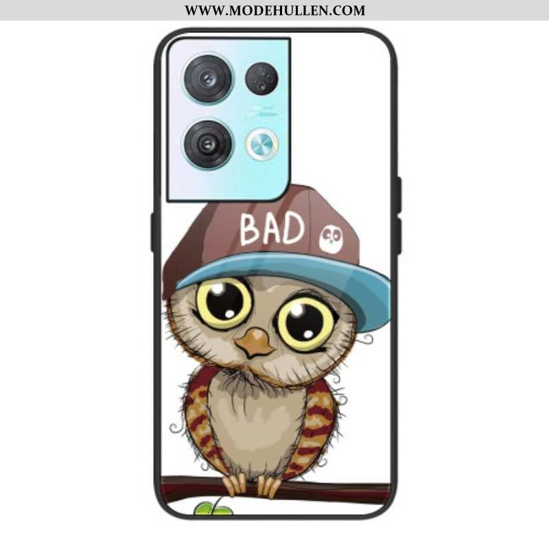 Handyhülle Für Oppo Reno 8 Bad Owl Gehärtetes Glas