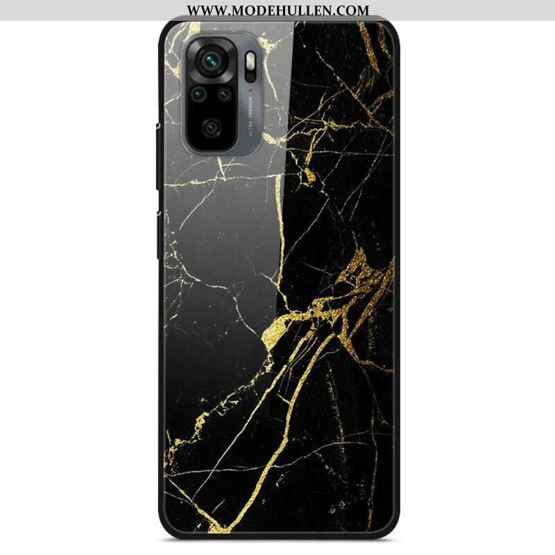 Handyhülle Für Poco M5s Supreme Marble Gehärtetes Glas