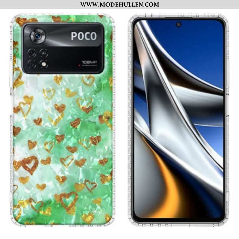 Handyhülle Für Poco X4 Pro 5G Stilvolle Herzen