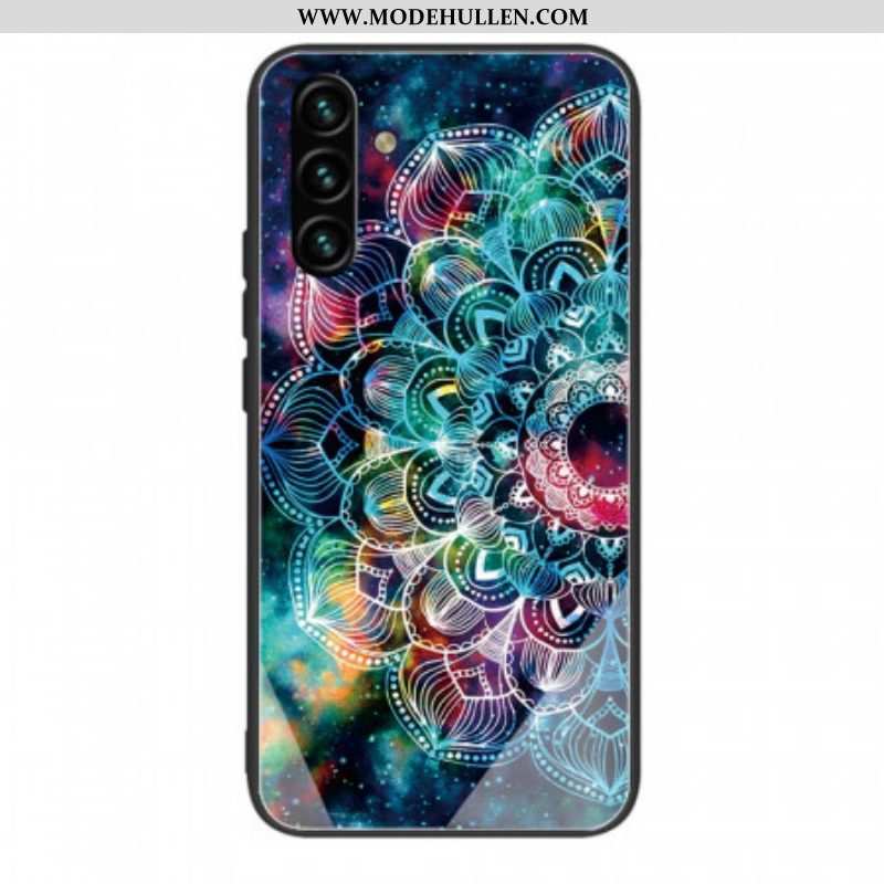 Handyhülle Für Samsung Galaxy A13 5G / A04s Mandala-gehärtetes Glas