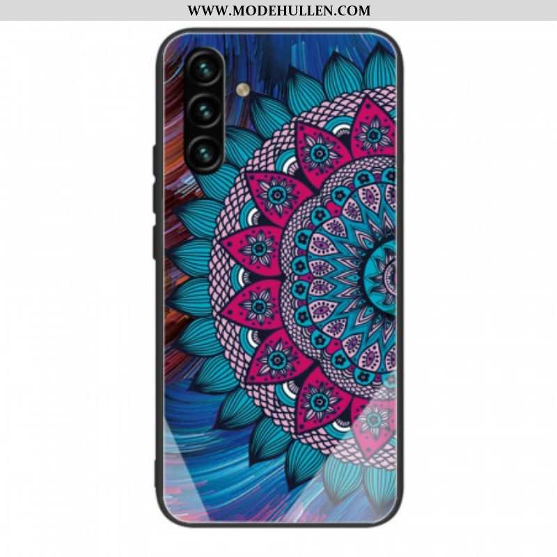 Handyhülle Für Samsung Galaxy A13 5G / A04s Mandala-gehärtetes Glas