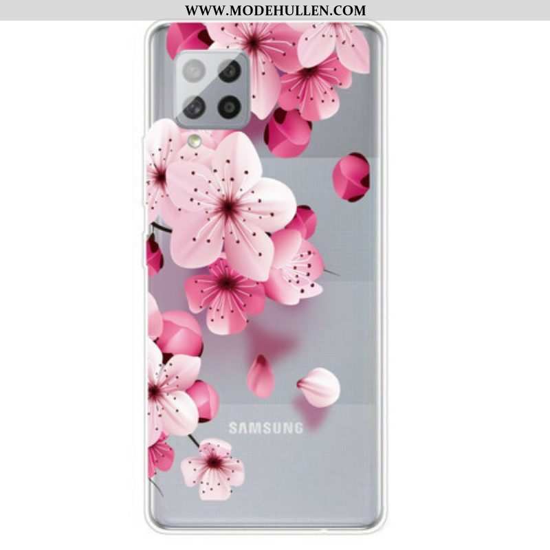 Handyhülle Für Samsung Galaxy A42 5G Kleine Rosa Blumen