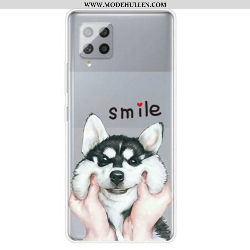 Handyhülle Für Samsung Galaxy A42 5G Lächle Hund