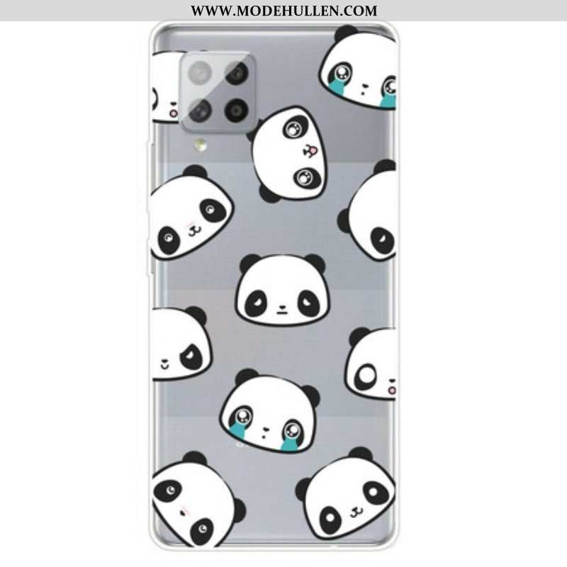 Handyhülle Für Samsung Galaxy A42 5G Nahtlose Sentimentale Pandas