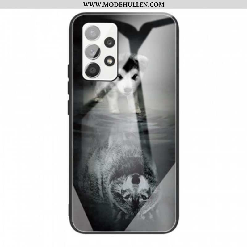 Handyhülle Für Samsung Galaxy A53 5G Puppy Dream Gehärtetes Glas