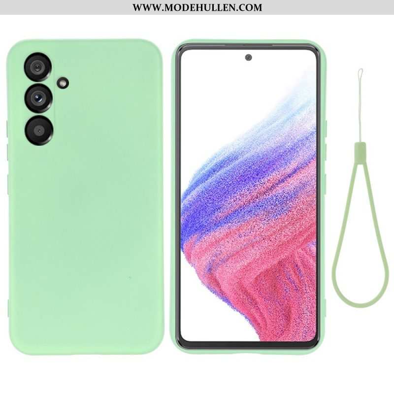 Handyhülle Für Samsung Galaxy A54 5G Flüssigsilikon Mit Lanyard