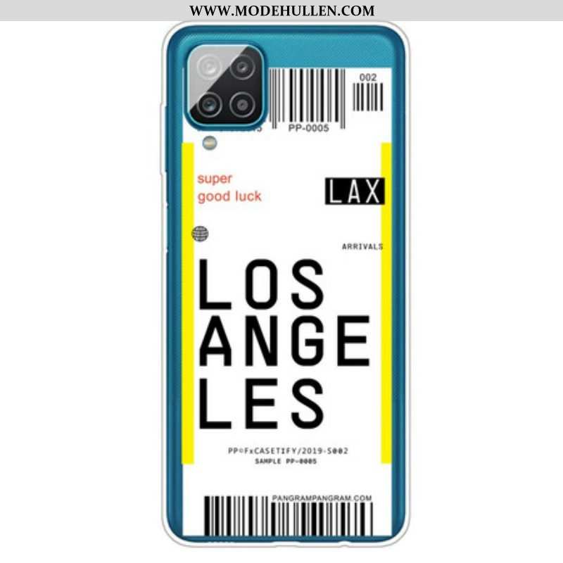 Handyhülle Für Samsung Galaxy M12 / A12 Bordkarte Nach Los Angeles
