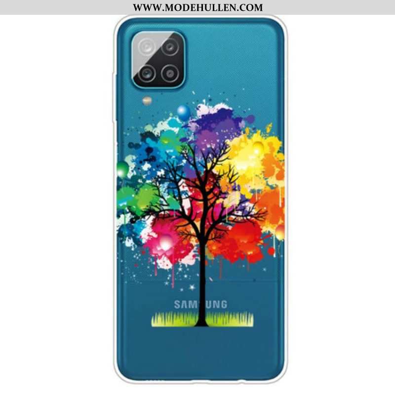 Handyhülle Für Samsung Galaxy M12 / A12 Nahtloser Aquarellbaum