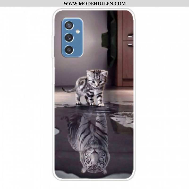 Handyhülle Für Samsung Galaxy M52 5G Verträumtes Kätzchen