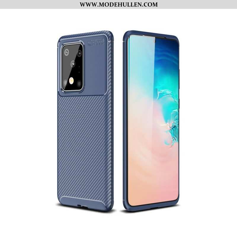 Handyhülle Für Samsung Galaxy S20 Ultra Flexible Kohlefaserstruktur