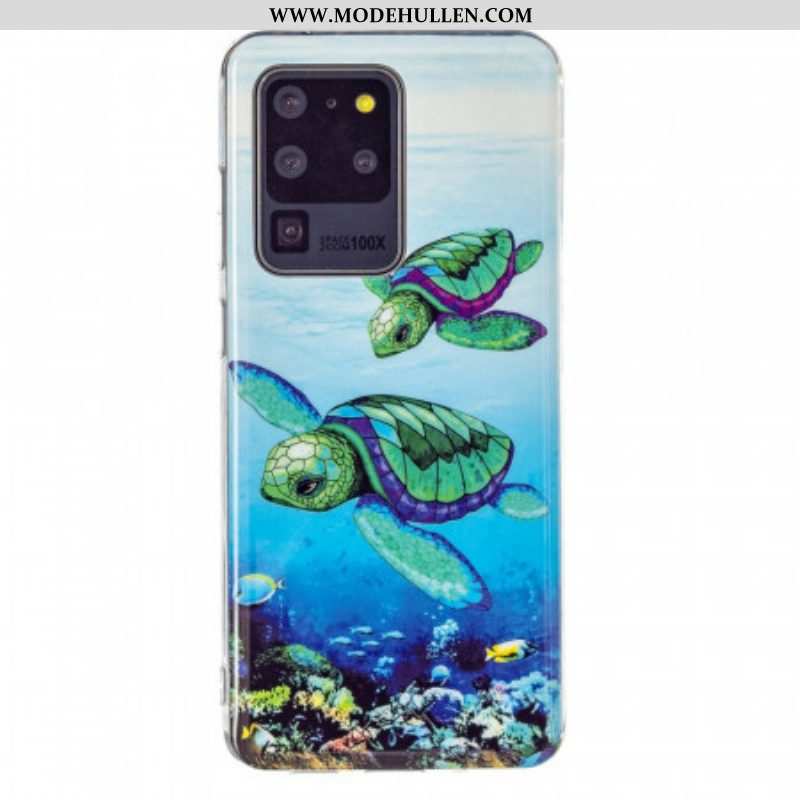 Handyhülle Für Samsung Galaxy S20 Ultra Fluoreszierende Schildkröten