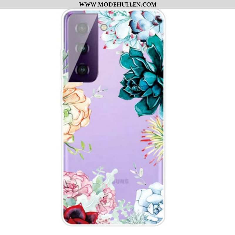 Handyhülle Für Samsung Galaxy S21 5G Aquarellblumen