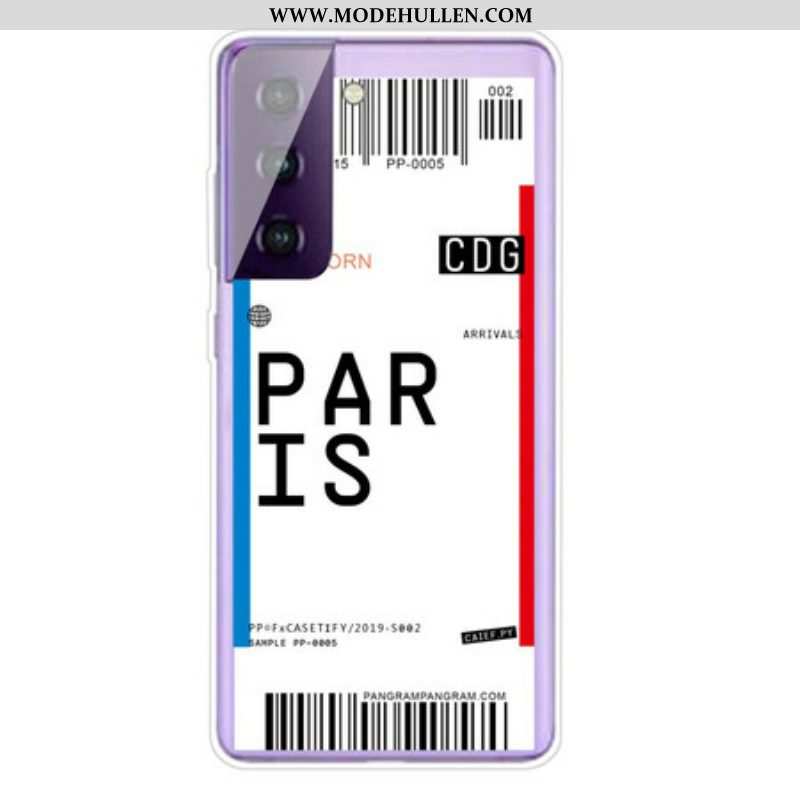 Handyhülle Für Samsung Galaxy S21 5G Bordkarte Nach Paris
