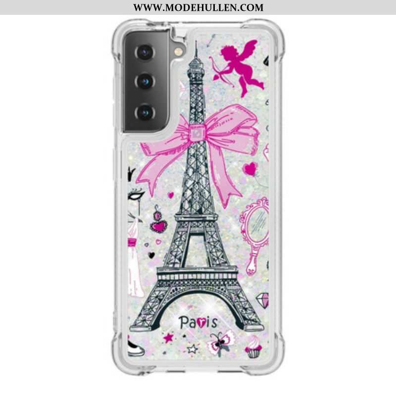 Handyhülle Für Samsung Galaxy S21 5G Die Eiffelturm-pailletten