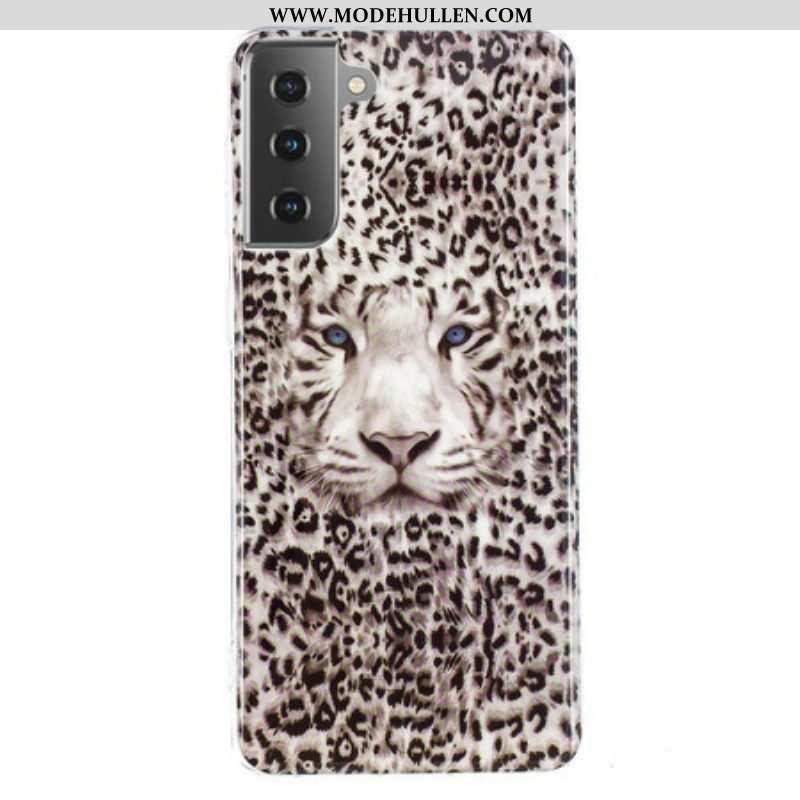 Handyhülle Für Samsung Galaxy S21 5G Leopard Fluoreszierend