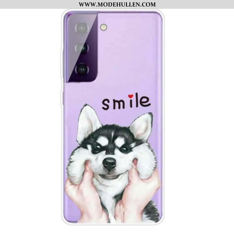 Handyhülle Für Samsung Galaxy S21 5G Lächle Hund