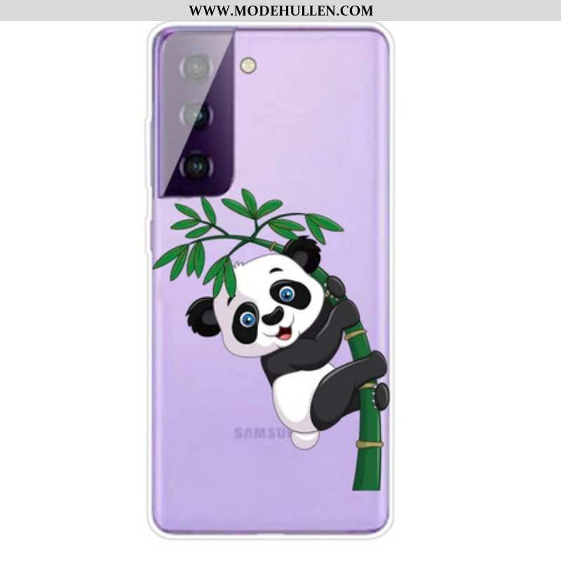 Handyhülle Für Samsung Galaxy S21 5G Panda Auf Bambus