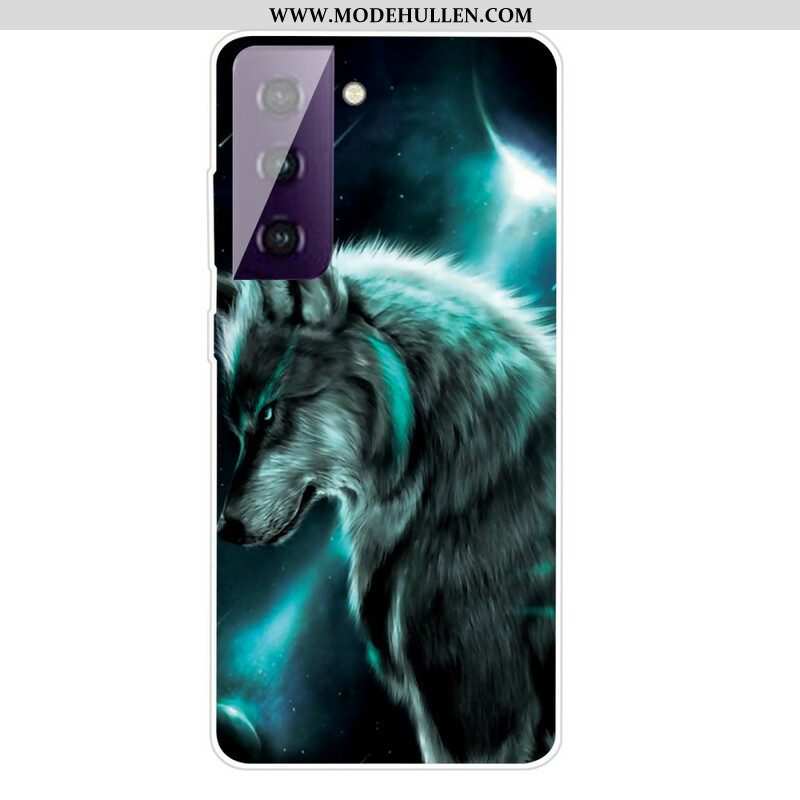 Handyhülle Für Samsung Galaxy S21 FE Königlicher Wolf