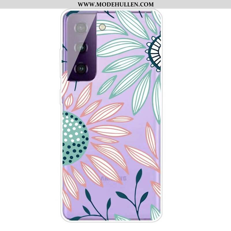 Handyhülle Für Samsung Galaxy S21 FE Transparente Eine Blume