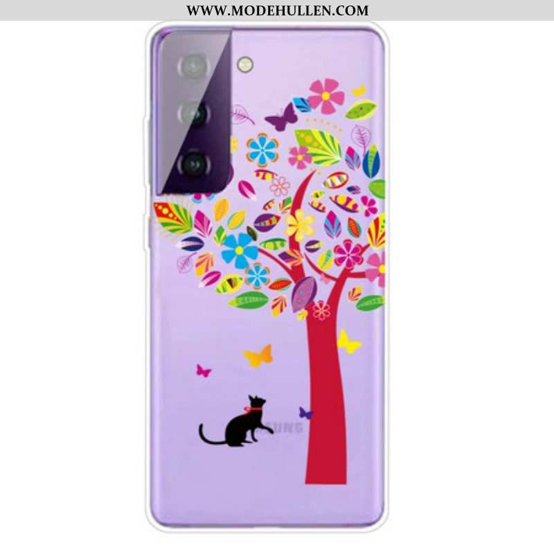 Handyhülle Für Samsung Galaxy S21 Plus 5G Katze Unter Dem Baum