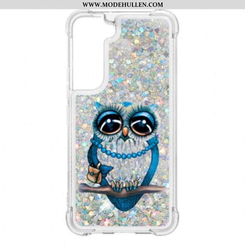 Handyhülle Für Samsung Galaxy S22 5G Miss Owl Pailletten