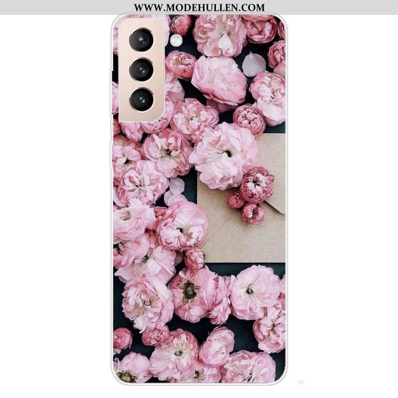 Handyhülle Für Samsung Galaxy S22 5G Pinke Blumen