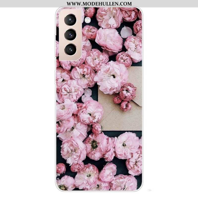 Handyhülle Für Samsung Galaxy S22 5G Pinke Blumen